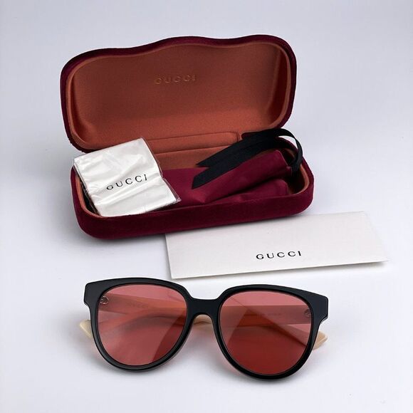 SALE! NEW Gucci GG0960SA 004 Black White Orange Wayfarer Women Sunglasses main image 9